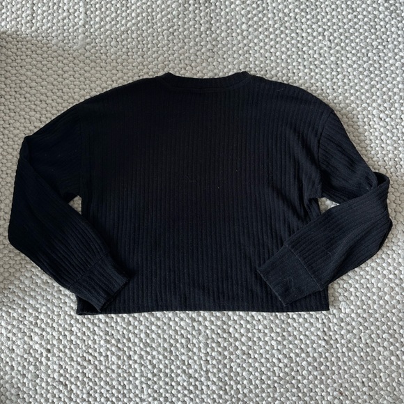 Wilfred Free Cropped Knit Sweater - Women’s Size S - Black - Picture 2 of 3